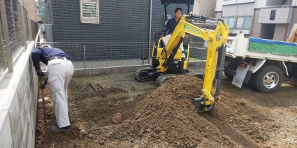 姫路市外構工事|駐車場土間コン工事 姫路市外構工事|駐車場土間コン工事