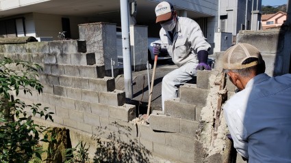 姫路市和風の庭ブロック塀リフォーム工事 姫路市和風の庭ブロック塀リフォーム工事