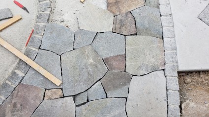 たつの市外構リフォーム工事|石貼りアプローチ たつの市外構リフォーム工事|石貼りアプローチ