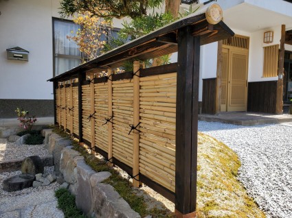 佐用町和庭リフォーム|天然竹の御簾垣 佐用町和庭リフォーム|天然竹の御簾垣