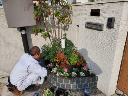 花壇植替え 花壇植替え