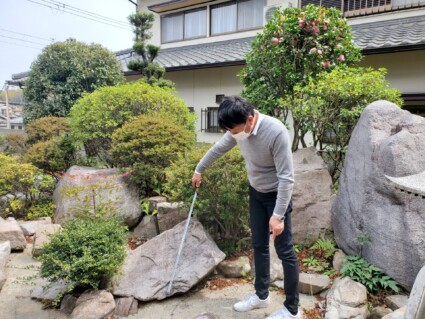 庭の現場調査 庭の現場調査