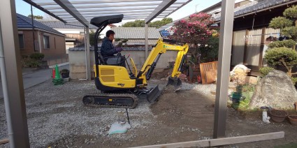 姫路市和庭外構リフォーム|駐車場土間コンクリート 姫路市和庭外構リフォーム|駐車場土間コンクリート