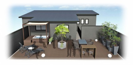 姫路バルコニーのウッドデッキ工事 姫路バルコニーのウッドデッキ工事