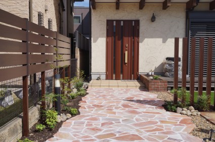 姫路市カフェ風玄関アプローチ 姫路市カフェ風玄関アプローチ