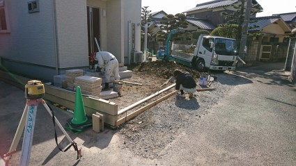 外構道路後退 外構道路後退