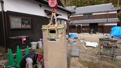 御影石門柱 御影石門柱