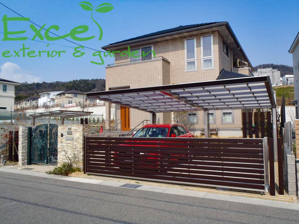 高級感のあるクローズ外構工事｜四国化成｜ＬＩＸＩＬ｜箕面市